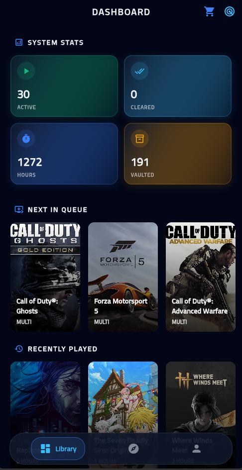 GameVault Dashboard
